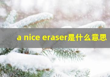 a nice eraser是什么意思